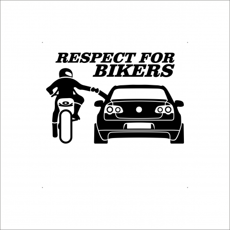 STICKERE MOTO/ATV - STICKER RESPECT FOR BIKERS PASSAT