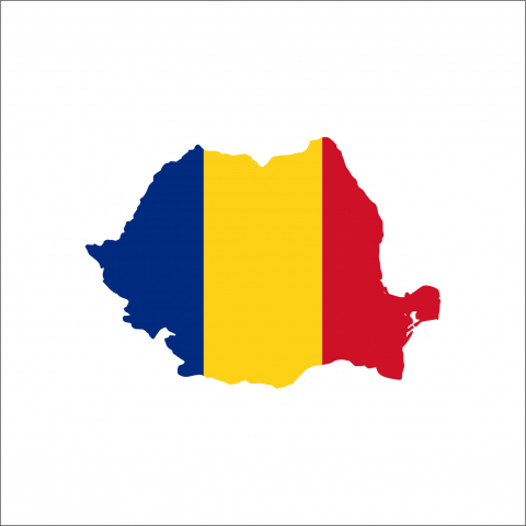 DIVERSE - STICKER ROMANIA DRAPEL HARTA