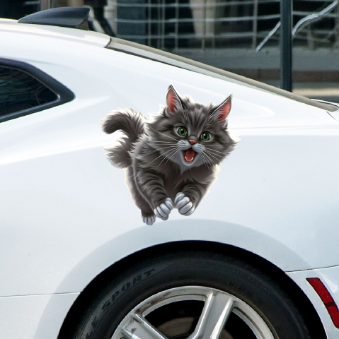 STICKERE CU ANIMALE - STICKER RUN CAT