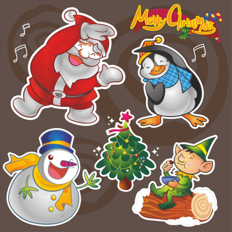 STICKERE CRĂCIUN - STICKER CHRISTMAS CHARACTERS