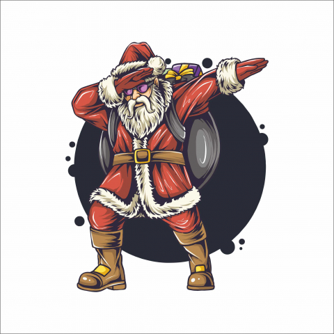 STICKERE CRĂCIUN - STICKER SANTA DABBING