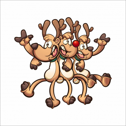 STICKERE CRĂCIUN - STICKER REINDEERS