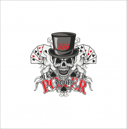 STICKERE PRINTATE - STICKER POKER SCHELET