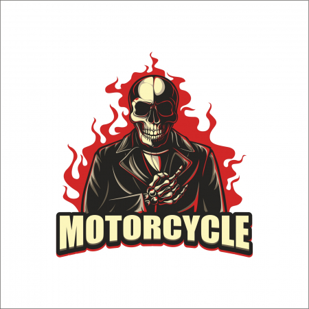 STICKERE MOTO/ATV - STICKER SKULL MOTO