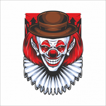 STICKERE PRINTATE - STICKER RED HAIRED CLOWN
