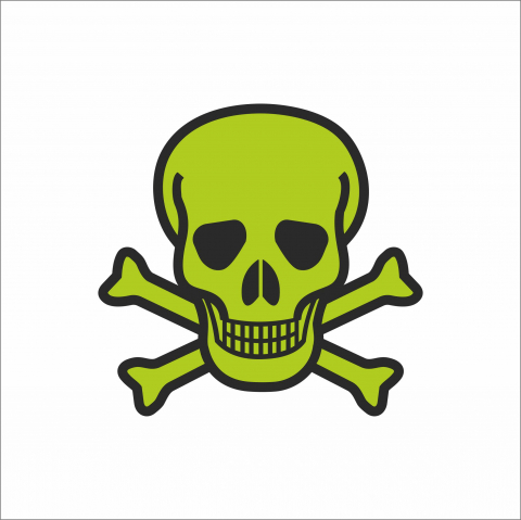 DIVERSE - STICKER CROSSBONES SKULL V3