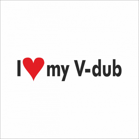 STICKERE MARCI AUTO - STICKER I LOVE MY V-DUB