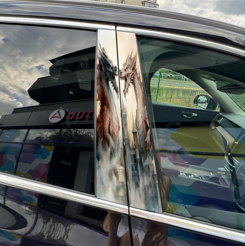 TOP VANZARI - STICKER STALPI AUTO 2 DRAGONS
