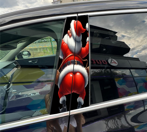 STICKERE STALPI - STICKER STALPI AUTO - FUNNY SANTA