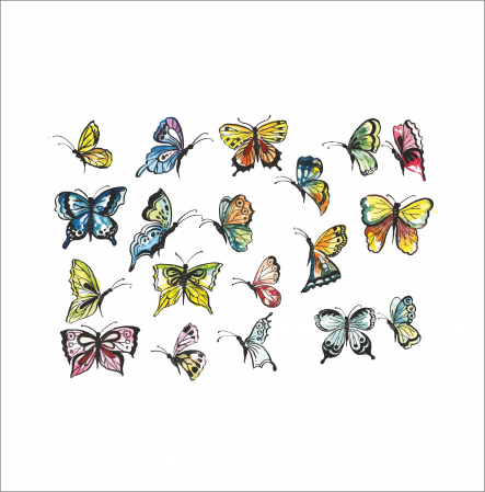 DIVERSE - STICKER FLUTURI SET NR.1