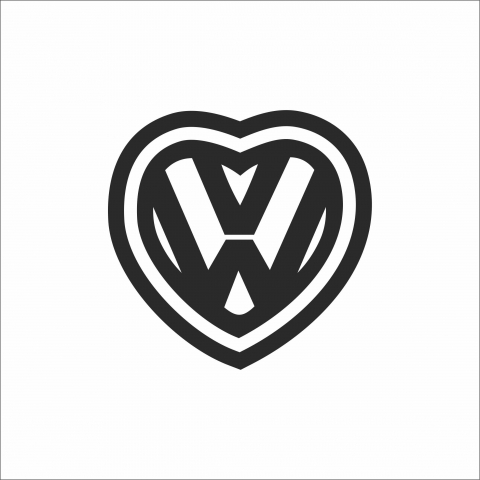 STICKERE MARCI AUTO - STICKER VW HEART
