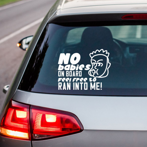 DIVERSE - STICKER NO BABIES ON BOARD NR.2