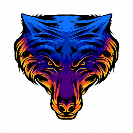 STICKERE PRINTATE - STICKER ANGRY WOLF