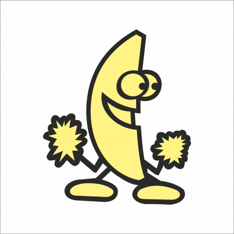 DIVERSE - STICKER CHEERLEADER BANANA JDM