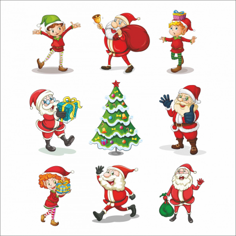 STICKERE CRĂCIUN - SET STICKERE CHRISTMAS CHARACTERS