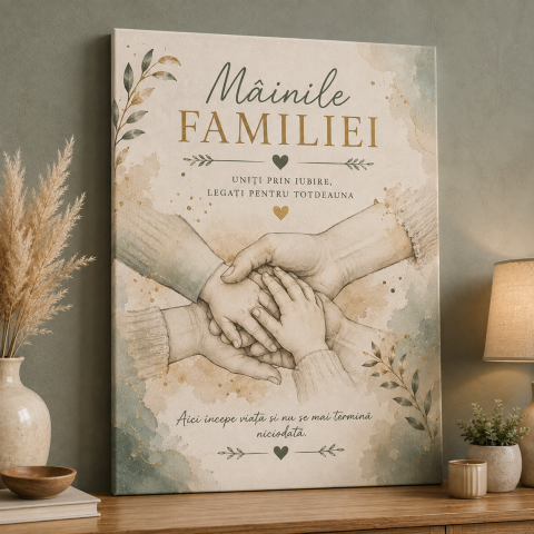 TABLOURI PENTRU FAMILIE - TABLOU CANVAS -  MAINILE FAMILIEI