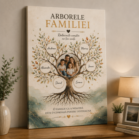 TABLOURI PENTRU FAMILIE - TABLOU CANVAS ARBORELE FAMILIEI
