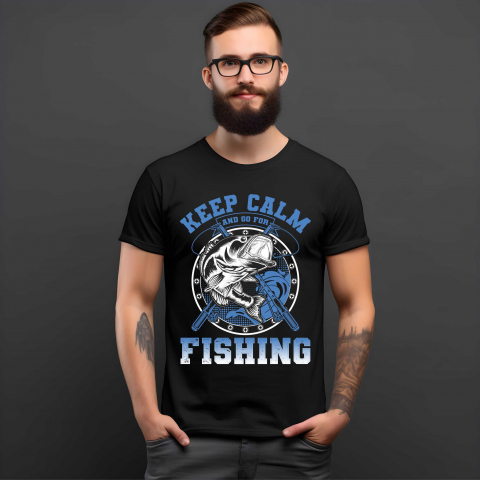 TRICOURI PESCUIT/VANATOARE - TRICOU KEEP CALM AND GO FISHING