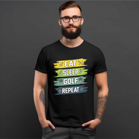 TRICOURI CU PROFESII - TRICOU EAT SLEEP GOLF