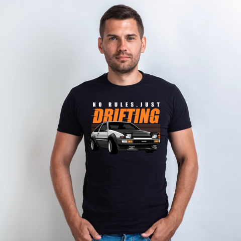 PENTRU PASIONATII AUTO - TRICOU NO RULES JUST DRIFTING