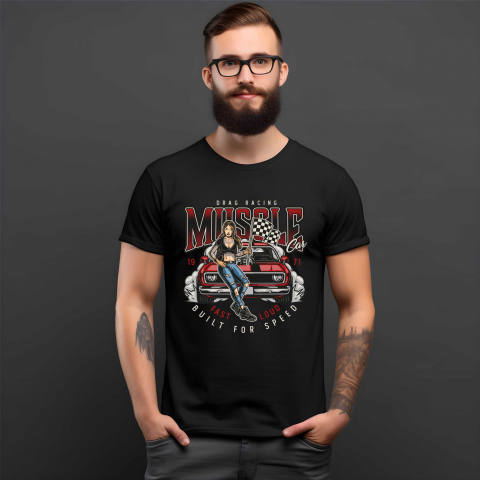 PENTRU PASIONATII AUTO - TRICOU DRAG RACING VINTAGE
