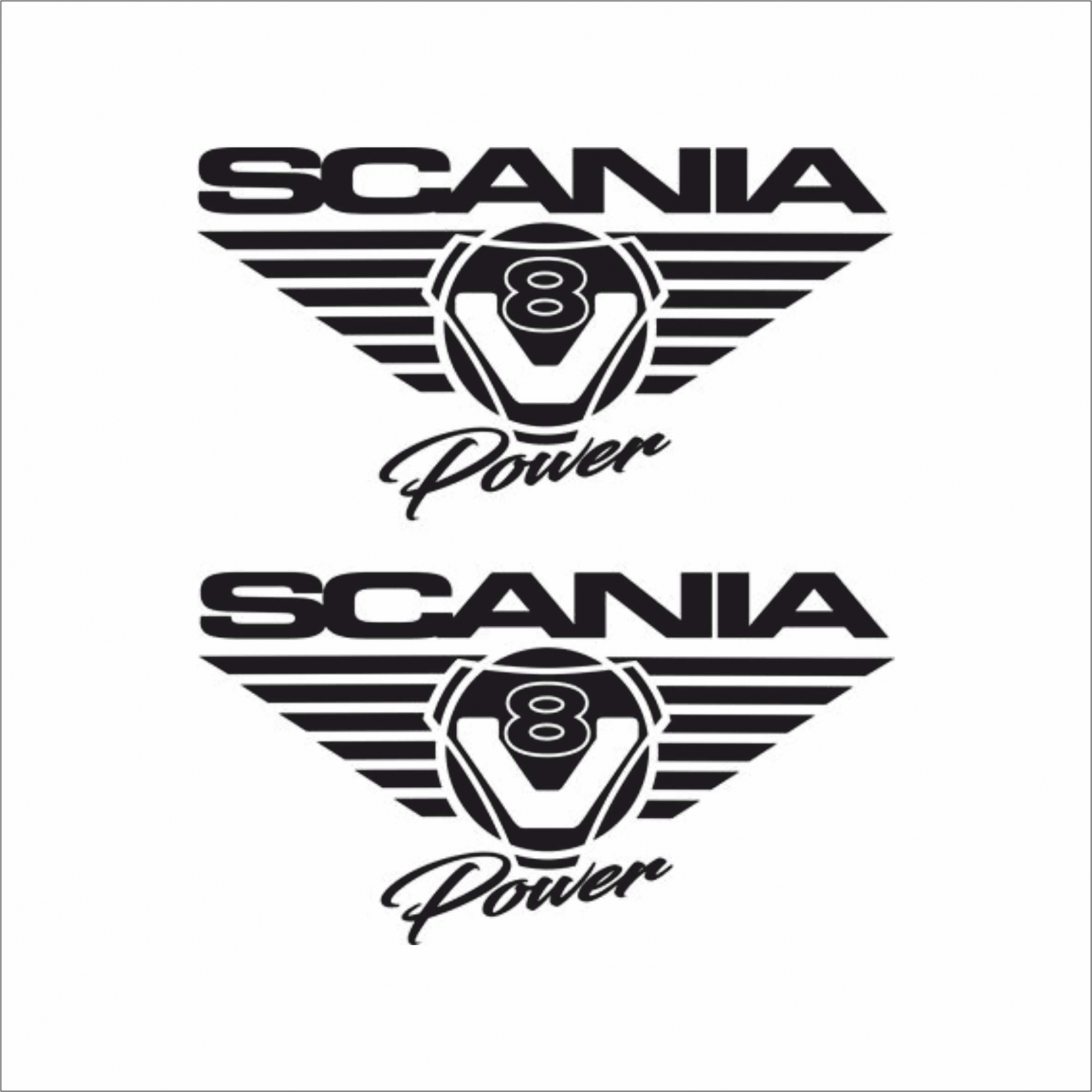 SET STICKERE CAMION SCANIA POWER