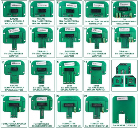 Programatoare - Set 22 Adaptoare BDM pentru Ktag Kess KTM sau FgTech