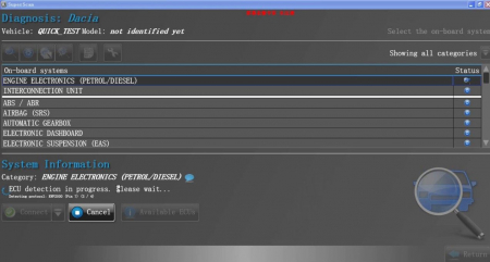 Tester Diagnoza Auto Renault Dacia Bluetooth Inlocuitor Can clip [1]