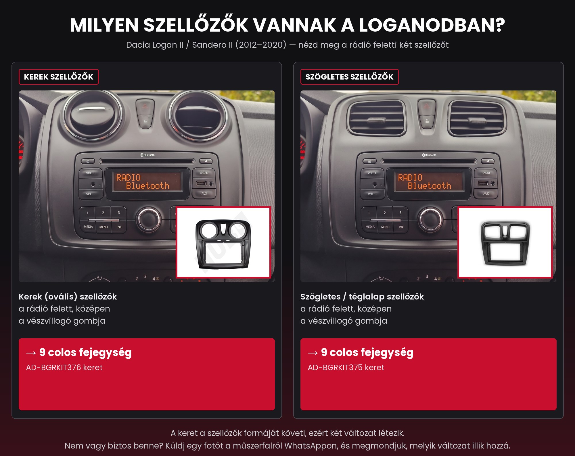 Milyen szellőzők vannak a Loganodban? 375 vagy 376