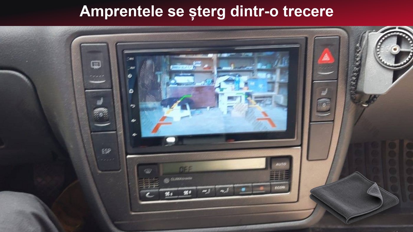 Amprentele de pe folie se șterg cu o lavetă