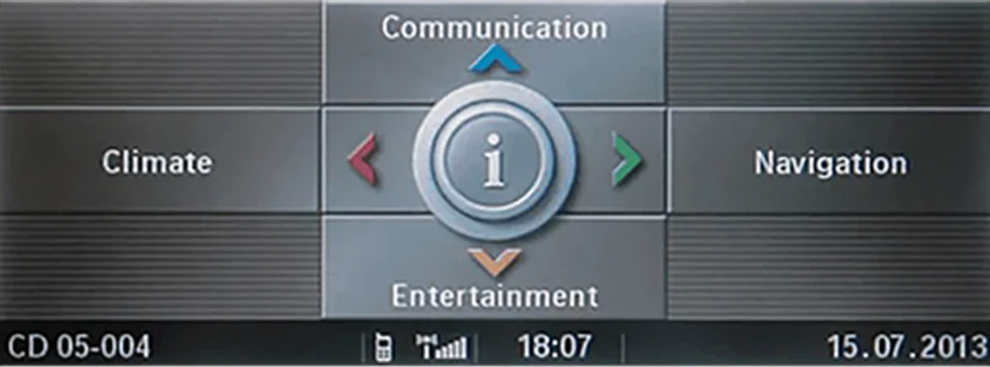 BMW iDrive CCC - meniu