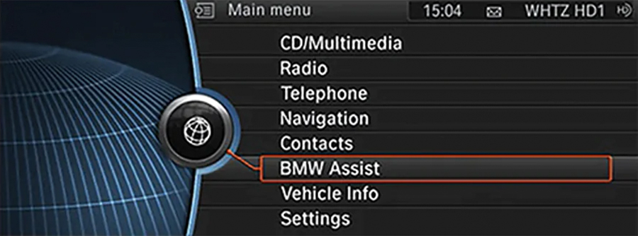 BMW iDrive CIC - meniu