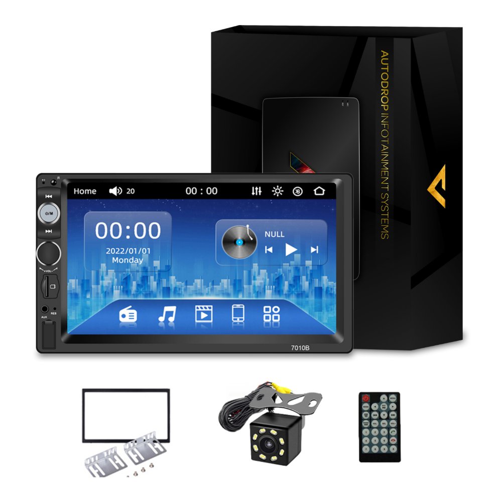 MP5 Player multimedia 2DIN Universal, WinCE, Bluetooth, USB, CardSD, Camera Marsarier, Auxiliar, Mirrorlink, Touchscreen, - AD-BGP7010b