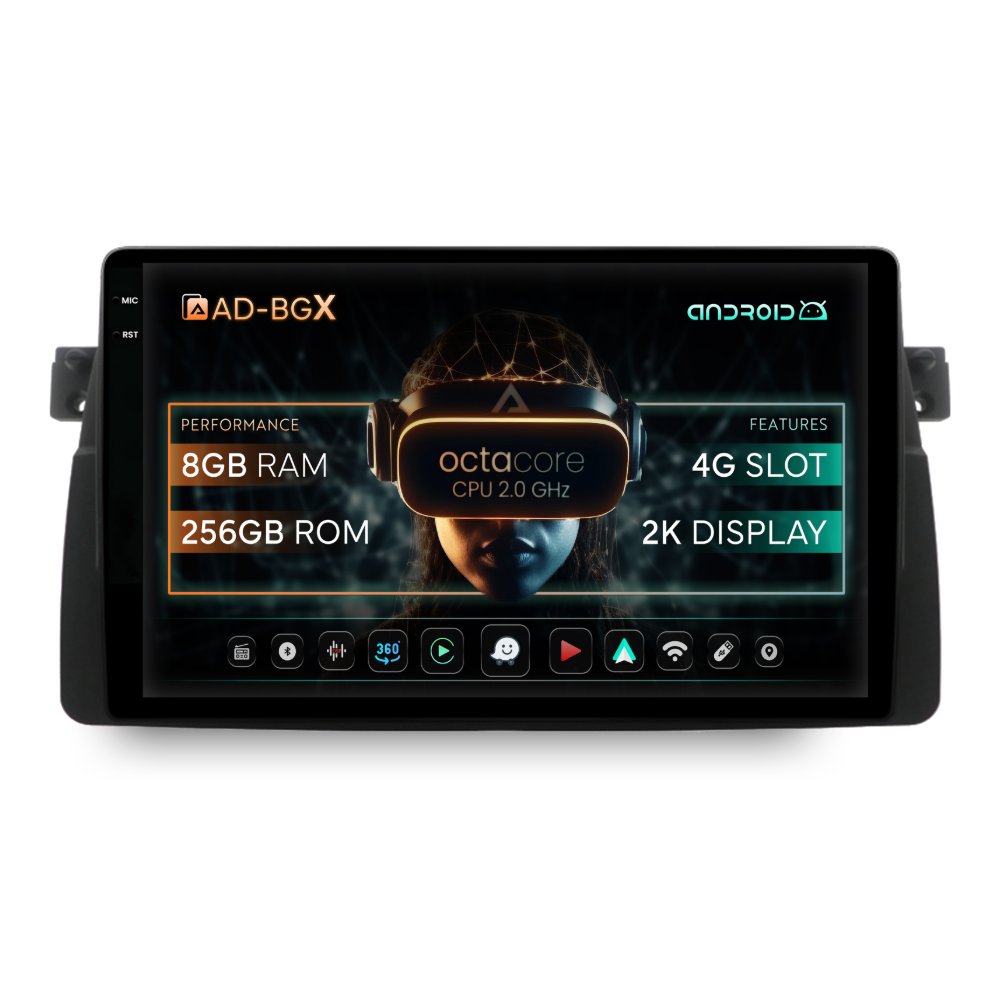 Navigații BMW Seria 3 E46/M3 1998-2005 - Navigatie 2K Android BMW E46 8+256GB | AutoDrop.ro