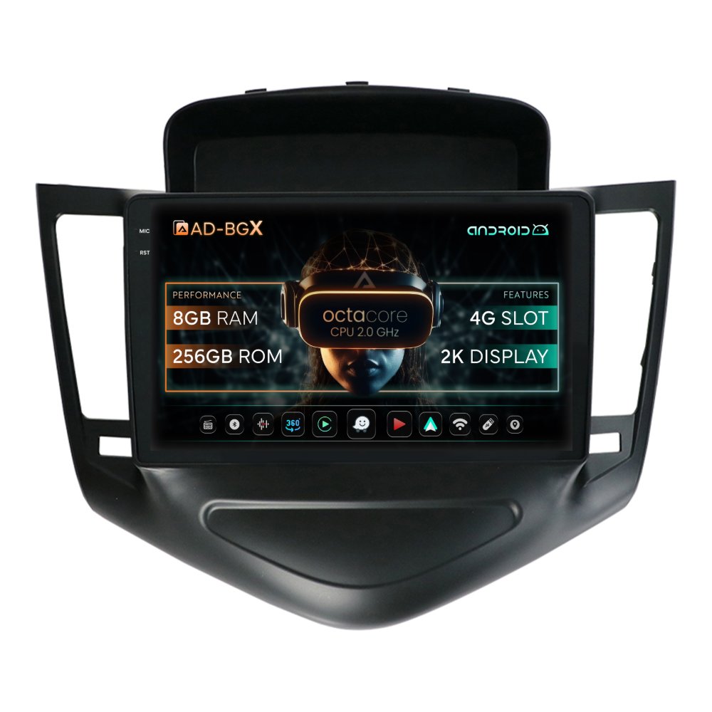 Navigatie Chevrolet Cruze (2009-2015), Android, X-Octacore / 8GB RAM + 256GB ROM, 9.5 Inch - AD-BGX9008+AD-BGRKIT237