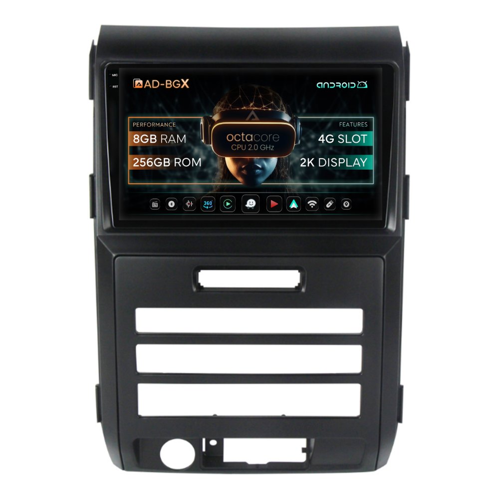 Navigatie Ford F150 (2008-2014), Android, X-Octacore / 8GB RAM + 256GB ROM, 9.5 Inch - AD-BGX9008+AD-BGRKIT139