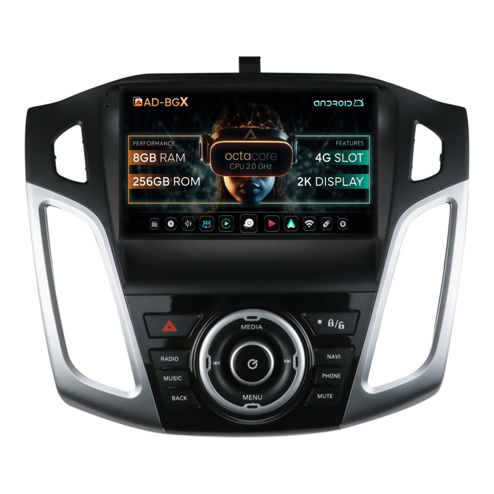 Navigatie Ford Focus 3 (2011-2018), Android, X-Octacore / 8GB RAM + 256GB ROM, 9.5 Inch - AD-BGX9008+AD-BGRKIT144