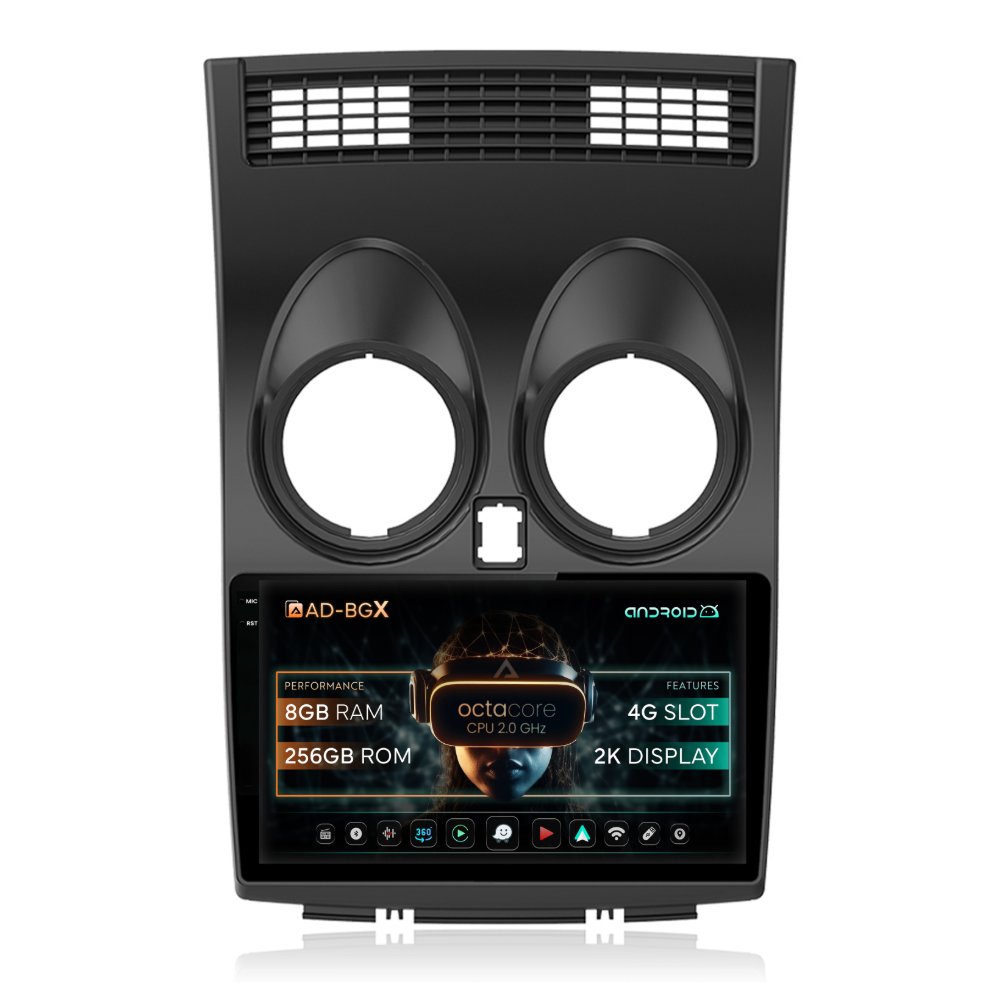 Navigatie Nissan Qashqai (2006-2013), Android, X-Octacore / 8GB RAM + 256GB ROM, 9.5 Inch - AD-BGX9008+AD-BGRKIT161