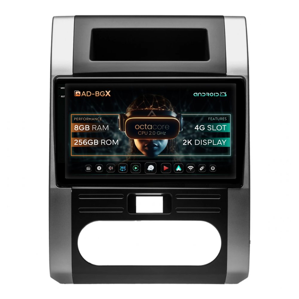 Navigatie Nissan X-Trail (2007-2014), Android, X-Octacore / 8GB RAM + 256GB ROM, 10.36 Inch - AD-BGX10008+AD-BGRKIT160