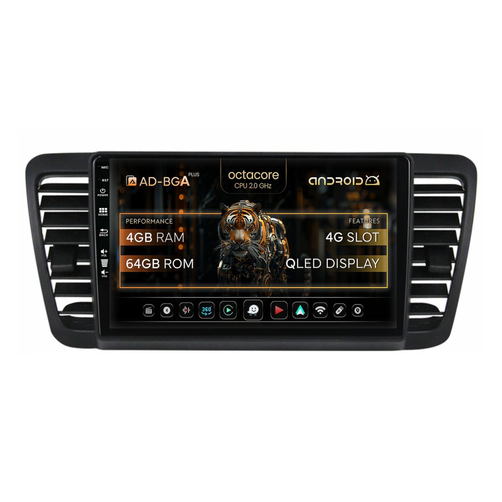 Navigatie Subaru Legacy / Outback (2004-2009), Android, A-Octacore / 4GB RAM + 64GB ROM, 9 Inch - AD-BGA9004+AD-BGRKIT338