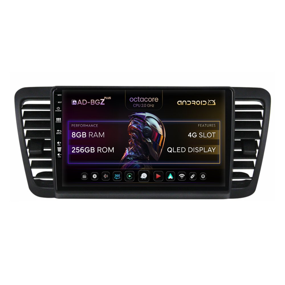 Navigatie Subaru Legacy / Outback (2004-2009), Android, Z-Octacore / 8GB RAM + 256GB ROM, 9 Inch - AD-BGZ9008+AD-BGRKIT338