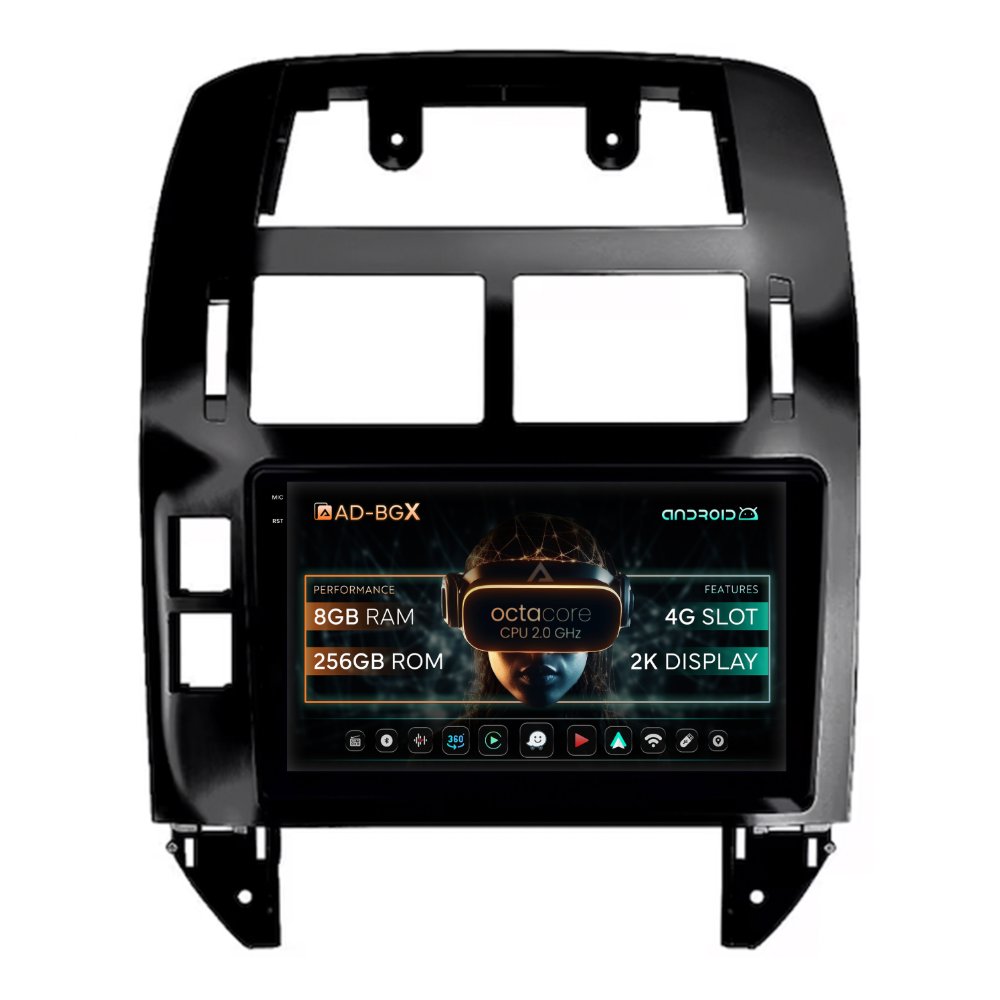 Navigatie Volkswagen Polo (2001-2009), Android, X-Octacore / 8GB RAM + 256GB ROM, 9.5 Inch - AD-BGX9008+AD-BGRKIT033OLD