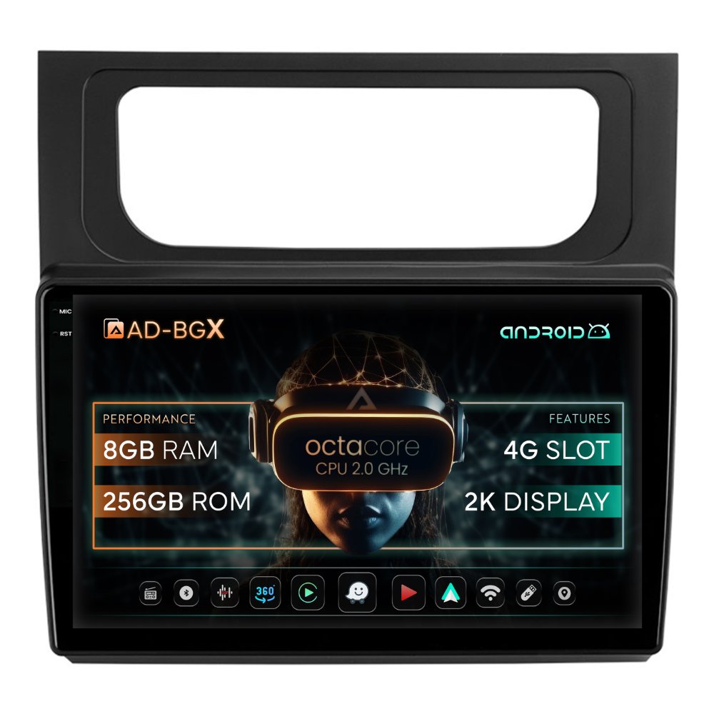 Navigatie Volkswagen Touran (2010-2015), Android, X-Octacore / 8GB RAM + 256GB ROM, 10.36 Inch - AD-BGX10008+AD-BGRKIT042
