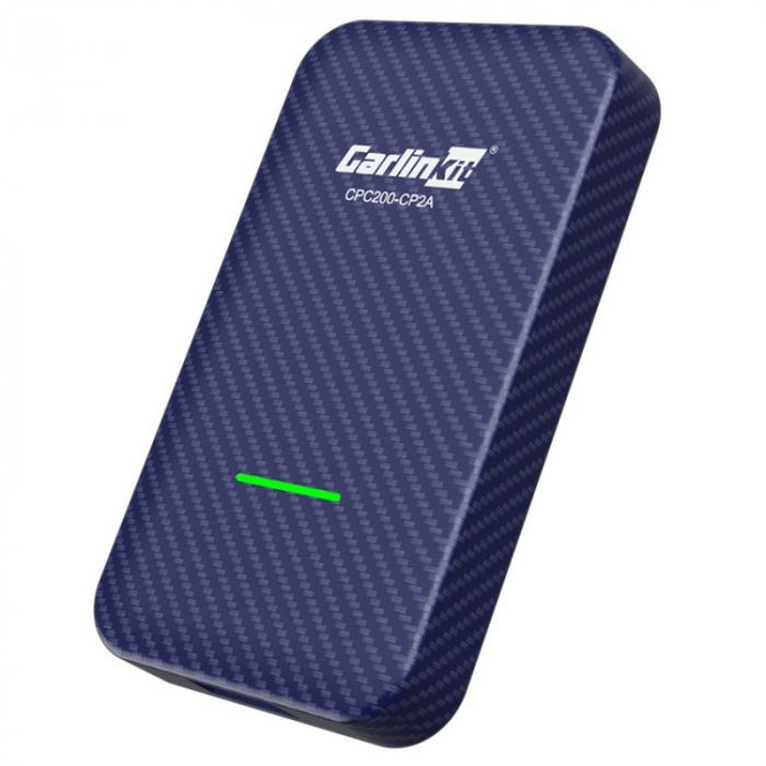 Adaptor pentru CarPlay si Android Auto wireless CarlinKit 4.0 CP2A  Albastru, WiFi 5G, Bluetooth, Conectare automata [3]
