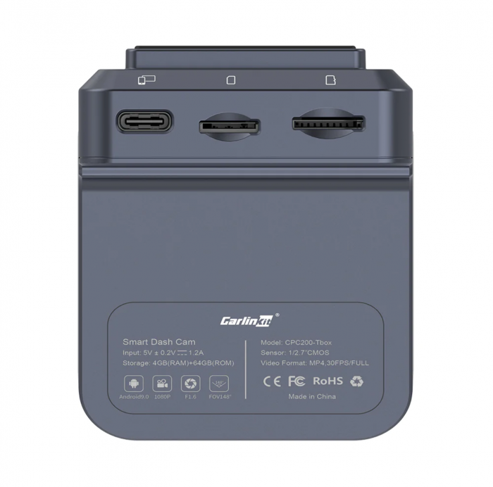 Camera bord CarlinKit T-Box AR, Sistem Carplay HD 1080P, Android 9.0, WIFI, Bluetooth, comenzi vocale, 4GB RAM+ 64GB ROM, Inregistrare 148° [7]