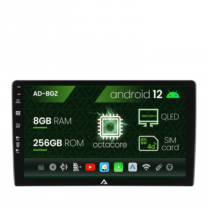Navigatie All-in-one Universala, Android 13, Z-Octacore 8GB RAM + 256GB ROM, 9 Inch - AD-BGZ9008