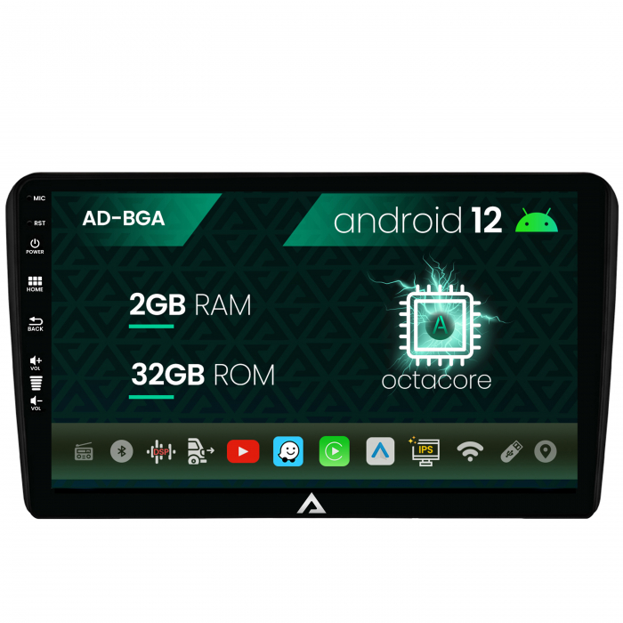 Navigatie audi a3 s3 rs3, android 12, a-octacore 2gb ram + 32gb rom, 9 inch - ad-bga9002+ad-bgrkit424