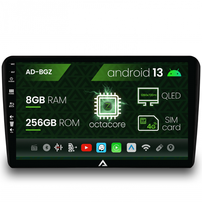 Navigatie audi a3 s3 rs3, android 13, z-octacore 8gb ram + 256gb rom, 9 inch - ad-bgz9008+ad-bgrkit424