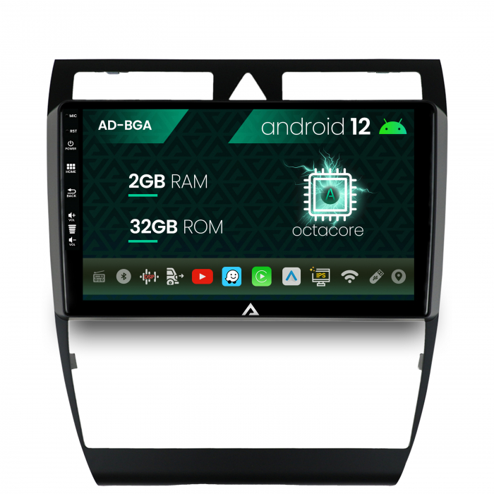 Navigatie audi a6 (1999-2004), android 12, a-octacore 2gb ram + 32gb rom, 9 inch - ad-bga9002+ad-bgrkit429