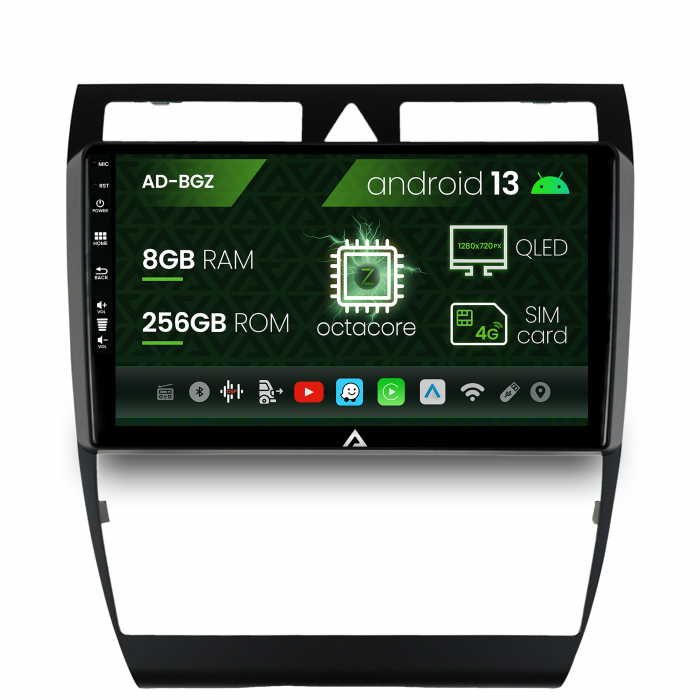 Navigatie audi a6 (1999-2004), android 13, z-octacore 8gb ram + 256gb rom, 9 inch - ad-bgz9008+ad-bgrkit429
